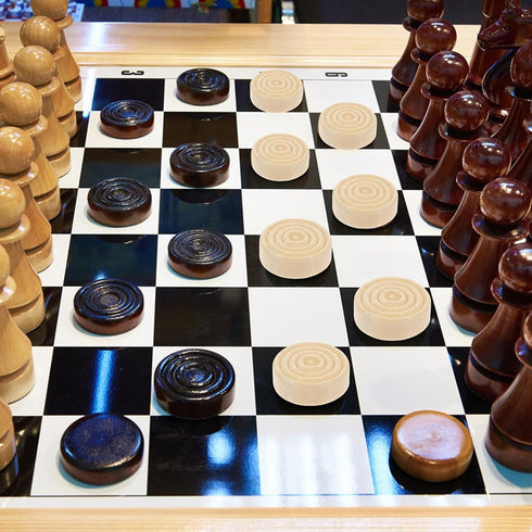 Abaodam 24 Pieces Backgammon Pieces Checkers Replacement Checkers Board Game Pieces Playing Game Chips Pieces Chess Accessories Wooden Checkers fo...
