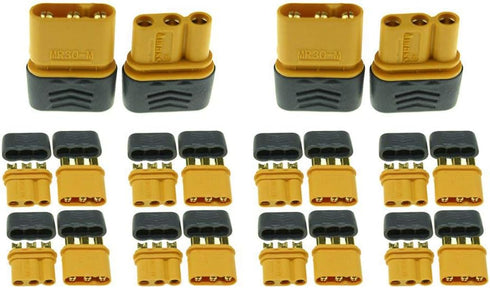 SoloGood 10 Pairs Amass MR30 Male Female Connector Plug for RC Multicopter Airplane...