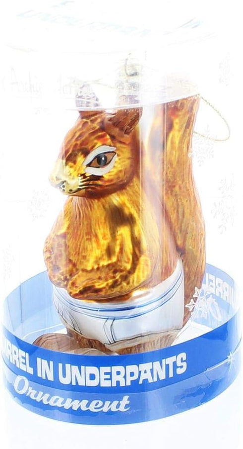 Mcphee Archie Accoutrements Ornament Squirrel in Underpants Glass Standard for Christmas...