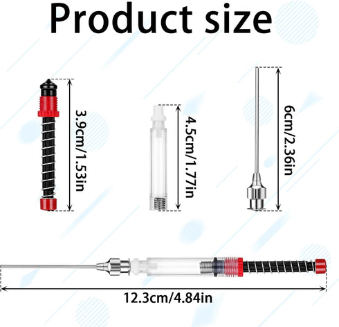 6 Pack Fountain Pen Ink Syringe Filler, 3.4mm Bore Diameter Fountain Pen Spring Converter Ink Auxiliary Absorber Ink Filling Syring with Removable...
