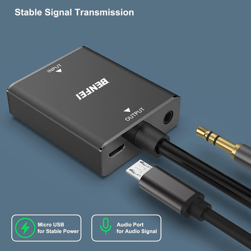 BENFEI HDMI to VGA, 2 PACK HDMI to VGA Adapter (Female to Male) with 3.5mm Audio Jack Compatible for TV Stick, Computer, Desktop, Laptop, PC, Moni...