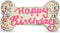 Girl Happy Birthday Dog Bone | Molasses Based Recipe with Human Grade Ingredients Wheat, Corn, and Soy Free | 100% Made in USA Edible Dog Bone for...