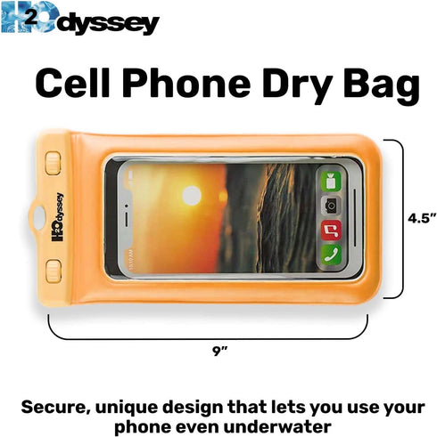 Waterproof Phone Case and Lanyard - Excellent Waterproof Protection - Floats in The Water Orange......