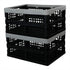 16 L Plastic Folding Storage Crates, Collapsable Plastic Crate, 2 Packs...
