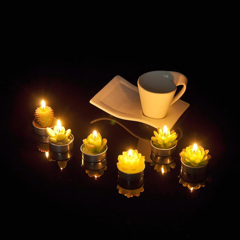 Cactus Tealight Candles, Handmade Delicate Succulent Cactus Candles? Perfect for Birthday Party ,Wedding, Spa, Home Decor)...