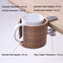 urbanplus Desk Cup Holder, Anti-Spill Walnut Wood Cup Holder for Desk with Aluminium Clamp, Office Desk Accessories, Gaming Desk Accessories, Comp...