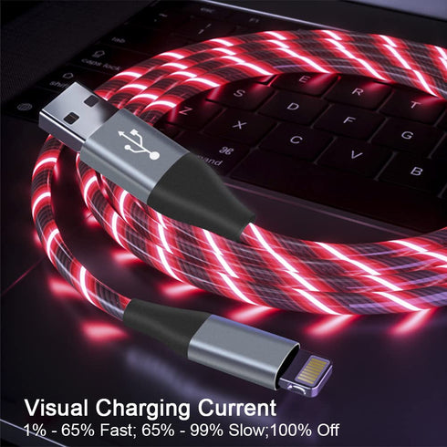 LED iPhone Light up Charger Cable, | Apple MFi Certified | USB A to Lightning Fast Charging Cord Compatible with iPhone 13 Pro Max 12 Mini 11 X XS...