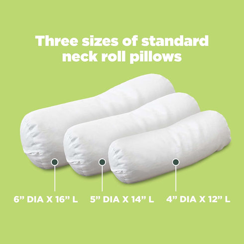 Bean Products Kapok Neck Roll Pillow for Sleeping – Hypoallergenic and Breathable Organic Cotton Fabric Neck Pillow – Soft and Supportive Pillow f...