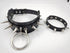 INENIMARTJ Gothic Spike Rivets Choker Necklace and Bracelet Set,Emo Choker Bracelet Set Punk Rock PU Leather Spike Collar Halloween Costume Cospla...