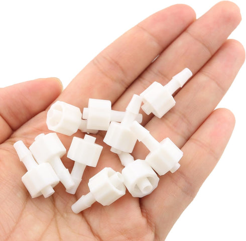 10pcs Female Luer Lock 1/8" PP Hose Barb Adapter for Laboratory Biochemical/Analytical Instruments, Food Machinery and Aquarium Equipment...