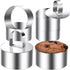 Cake Rings Mold Stainless Steel Round Ring Molds, 4 Inch Food Rings Dessert Mousse Molds Cooking Rings with Pushers for Pastry Baking (6 Rings and...