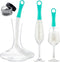 3 Pieces Wine Cleaning Brush Flexible Bottle Scourer with Stainless Steel Decanter Cleaning Balls Multi-Function Household Cleaning Tools for Gobl...
