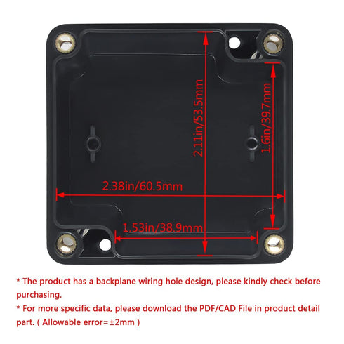 LeMotech Electrical Box ABS Plastic Project Box IP65 Waterproof Junction Box Project Case Universal Enclosure for Electronics Black 2.48x 2.28x 1....