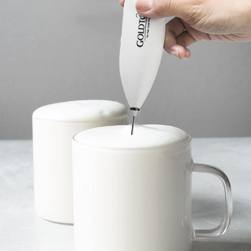 GoldTone Powerful Milk Frother Handheld Foam Maker for Lattes - Whisk Drink Mixer for Coffee, Mini Foamer for Cappuccino, Frappe, Matcha, Hot Choc...