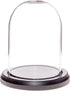 Plymor 3" x 4" Glass Display Dome Cloche (Black MDF Wood Base)...
