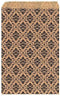 100 pcs 5" x 7" Damask Paper Gift Bags Shopping Sales Tote Bags Brown with Black Damask Design...