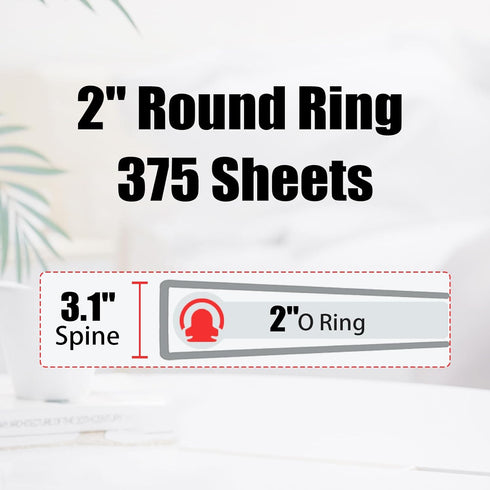 2 Inch Mini 3 Ring Binder for 5.5" x 8.5" Paper with 5-Tab Dividers EYROZILL Cute Mini Binder for School/Office Supplies and Home, Season Tree...