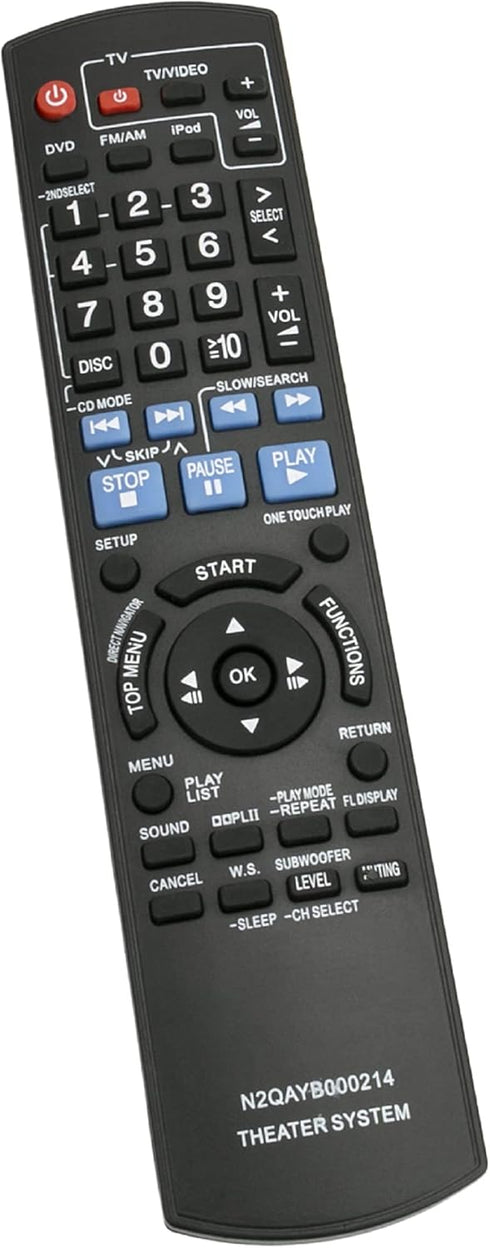 New N2QAYB000214 Replace Remote fit for Panasonic SC-PT760 SC-PT954 SAPT1054 SAPT760 SAPT954 SAPT956 SCPT1054 SC-PT956 SC-PT960 DVD Home Theater S...