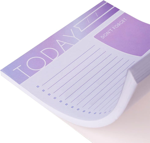 GSM Brands Daily To Do List Notepad, Trendy Ombre Design with Checklist, Don't Forget, Tomorrow and Notes Sections (7 x 10, 60 Pages)...