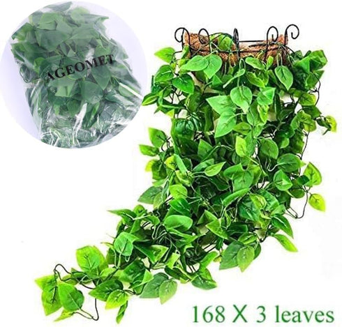 Ageomet 3pcs Artificial Hanging Plants, 3.6ft Fake Ivy Vine for Wall House Room Indoor Outdoor Decoration (No Baskets)...