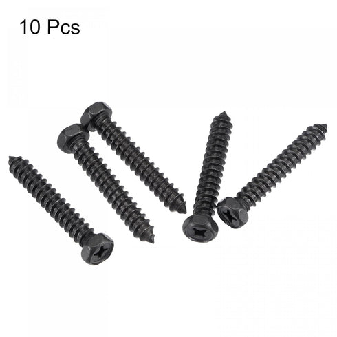 uxcell Hex Lag Screws 5/16" x 2" Carbon Steel Phillips Head Half Thread Self-Tapping Bolts for Deck Building or Joining Lumber 10pcs...