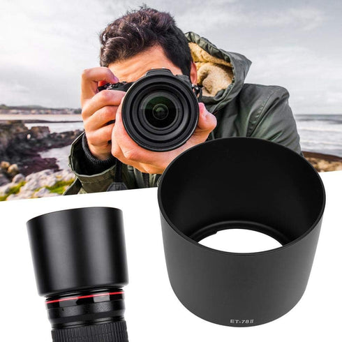 ET-78II Lens Hood, Camera Mount Lens Hood Replacement for Canon EF 135mm F2L 180mm F3.5L USM Lens...