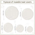 5 Pcs Reusable Bowl Covers 5 Sizes Large Cloth Fabric Bowl Covers Stretch Elastic Food Storage Container Reusable Lids for Bread Proofing Fruit Sa...