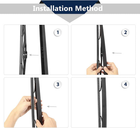 X AUTOHAUX 8E9955425C 8E9955407C Rear Windshield Wiper Blade Arm Set 430mm 17inch for Audi A3 2006-2013 for A4 Avant 2001-2008...