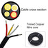 18AWG UL2464 Power Cable Stranded Electrical Wire LED Red & Black & Yellow & White 4 conductors tinned copper (18AWG -4C- 25ft)...