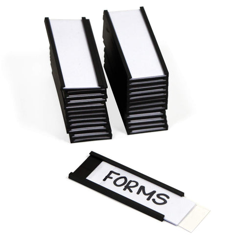 SmartSign Magnetic 'C' Channel Label Holders for Metal Racks and Shelves | 0.75" x 2" Pack of 25...