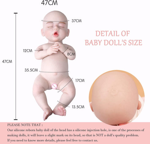 Full Silicone Doll Clothes Outfits for 17.7"- 18.5", Reborn Baby Doll Qute Suit Accesories Set - Newborn Girl Boy Baby Clothing Gifts Set - RedEle...