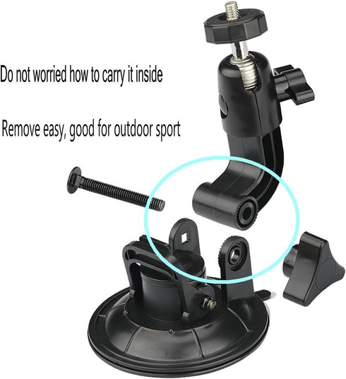 ASOCEA Action Camera Suction Cup Mount Windshield Camera Holder Tripod Adapter with Screw Compatible with Gopro Hero 11 10 9 8 7 6/AKASO EK7000/Br...