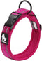 Creation Core Reflective Dog Collar with Ring Breathable Mesh Soft Padded Adjustable Nylon Pet Collar 1" Wide, Pink XXL...