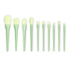 All in one Makeup Brushes kit for girls, 10 Pcs, Powder Brush, Foundation Brush, Blush Brush, Highlighting Brush, Eyeshadow Brushes (Shiny Green)...