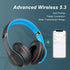 Wireless Bluetooth Headphones Over Ear, 65H Playtime HiFi Stereo Headset with Microphone and 6EQ Modes Foldable Bluetooth V5.3 Wireless Headphones...