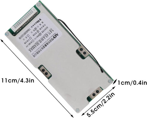 Walfront 14S 45A Lithium Battery Charging Board - White Micro USB Charger Module...