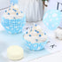300 count Cloud Blue Cupcake Liners White Light Blue Cupcake Wrappers Paper Blue Muffin Cups Birthday Theme Party Baking Cups Baby Shower Decor Co...