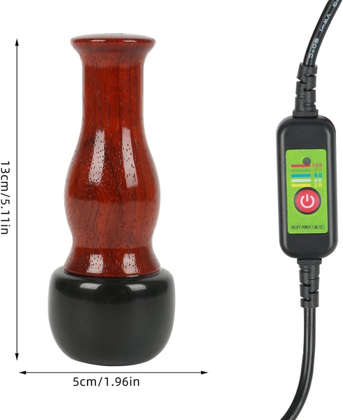 Hot Stones for Massage, Facial Electric Massager with Adjustable Temperature, Natural Bian Stone Gua Sha Scraping Massager Warmer Kit for Massage ...