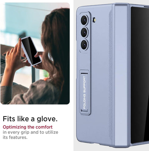 Miimall for Samsung Galaxy Z Fold 5 Case with Privacy Screen Protector, Built-in Adjustable Kickstand & Magnetic Hinge Protection All-Inclusive Pr...