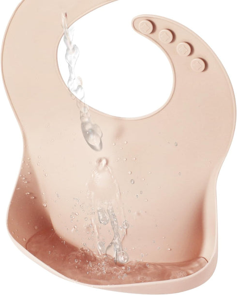 PandaEar 3 Pack Silicone Bibs for Babies Toddlers Girls Boys| Adjustable Waterproof BPA Free Soft Durable Bibs for Eating with Large Pocket Food C...