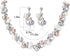 Glass Pearl Necklace and Earring Set,Collar De Perlas para Mujer,Faux Pearl Jewelry Set for Women (Silver)...