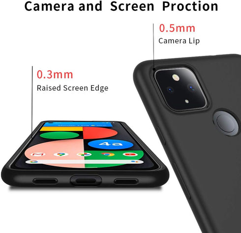 X-level for Google Pixel 4a 5G Case Slim Fit Mobile Phone Case Soft Flexible TPU Matte Finish Ultra-Thin Light Coating Grip Full Protective Cell P...