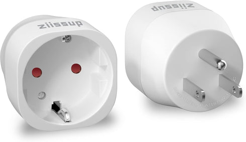 European to USA Plug Adapter, EU to US Plug Adapter, Europe to USA Travel Converter for Most of Europe EU Spain France Type C/E/F Plugs to US Powe...