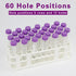Plastic Test Tube Rack for 16mm Tube, 60 Wells, White,Detachable (60 Hole)...