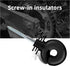 VinBee 20pcs Black Electric Fence Insulator Screw-In Insulator Fence Ring Post Wood Post Insulator Fence Post Insulator...