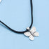 Boho Butterfly Pendant Necklace Black Velvet Rope Choker Silver Butterfly Necklace Choker Vintage Suede Velvet Collar Necklace Butterfly Clavicle ...