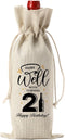 21st Birthday Gifts for Her Wine Bag, 21st Birthday Decorations for Her Women, Funny 21st Birthday Wine Bag, Twenty-one Year Old Birthday Wine Gif...
