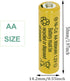 12 Packs 1.2V 800mAh NI-CD AA Rechargeable Batteries for Garden Landscaping Solar Lights, Security Lights...