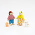 ONEST 15 Pieces Wooden Dollhouse Family Set Mini People Figures Sets Dollhouse Dolls Wooden Doll Family Pretend Play Figures Accessories for Prete...