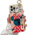 for iPhone 13 Pro Max Case Cute with Wrist Strap Kickstand Glitter Bling Cartoon IMD Soft TPU Shockproof Protective Cases Cover for Girls and Wome...